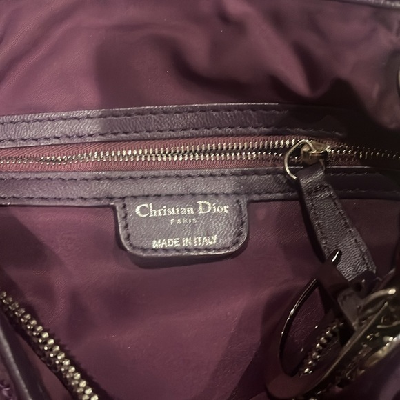 Dior Purple Satin Cannage Quilted Shoulder… - Picture 7 of 11